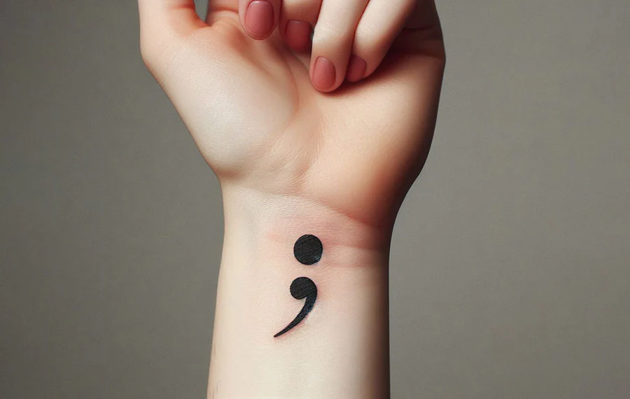 semicolon tattoo